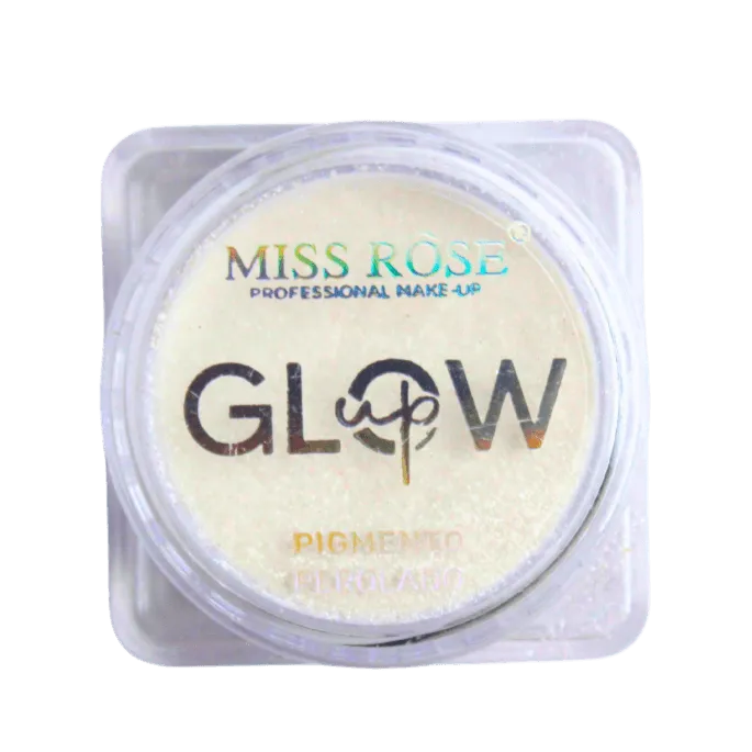 Pigmento Perolado Glow Up cor 01 Branco - Miss Rôse - Miss Rôse Brasil