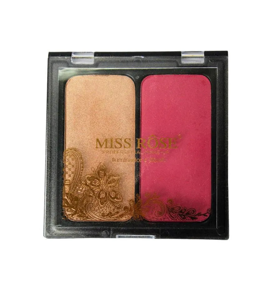 Paleta de Blush e Iluminador - Coleção Renda cor 2 Miss Rôse - Miss Rôse Brasil