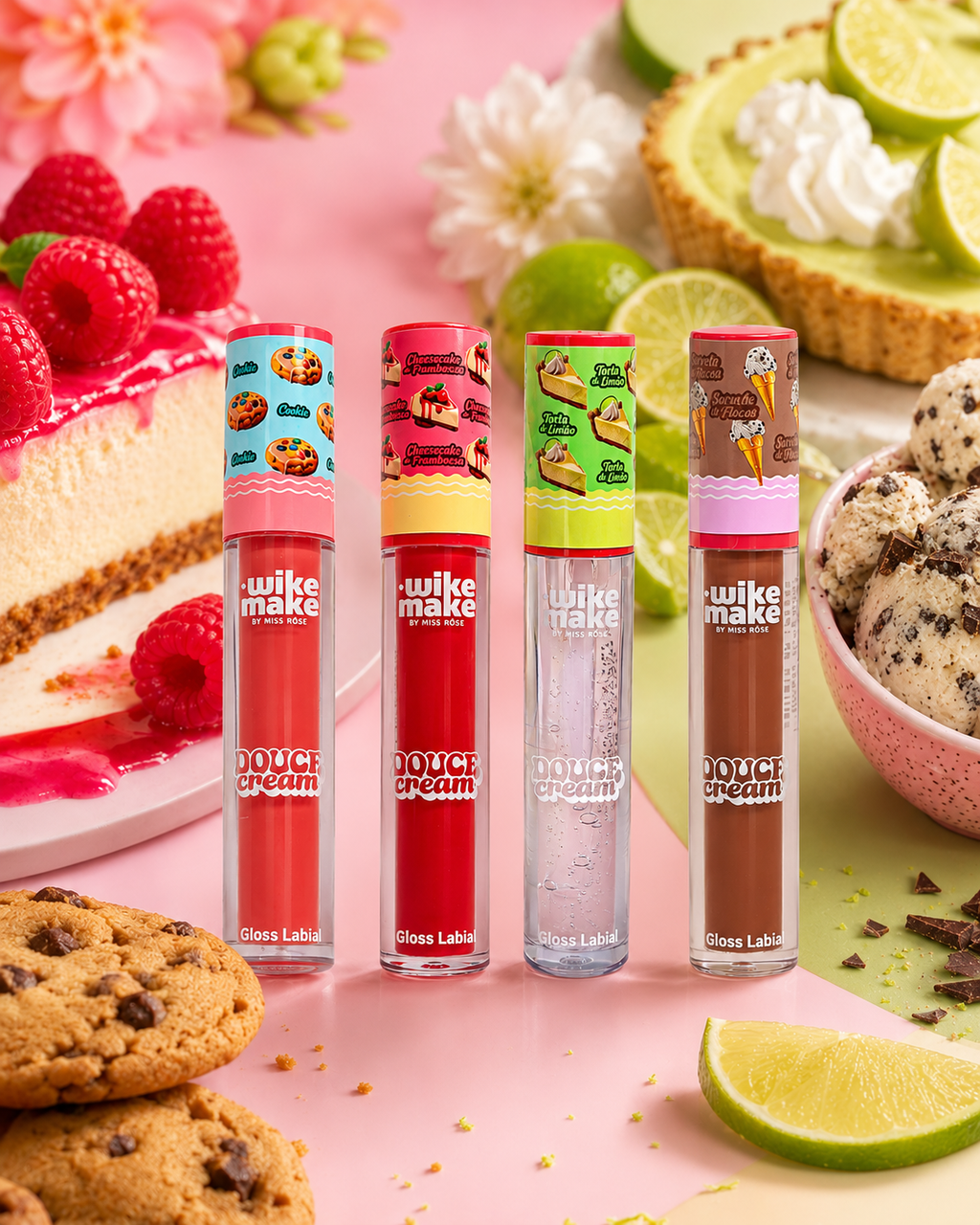 Gloss Labial Douce Cream - Wike Make Skin - Miss Rôse Brasil