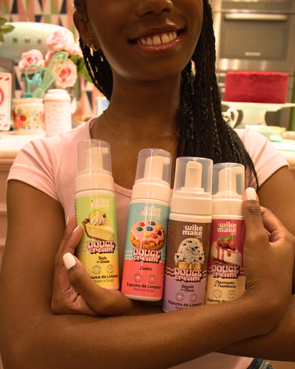 Espuma de Limpeza Douce Cream - Wike Make Skin - Miss Rôse Brasil