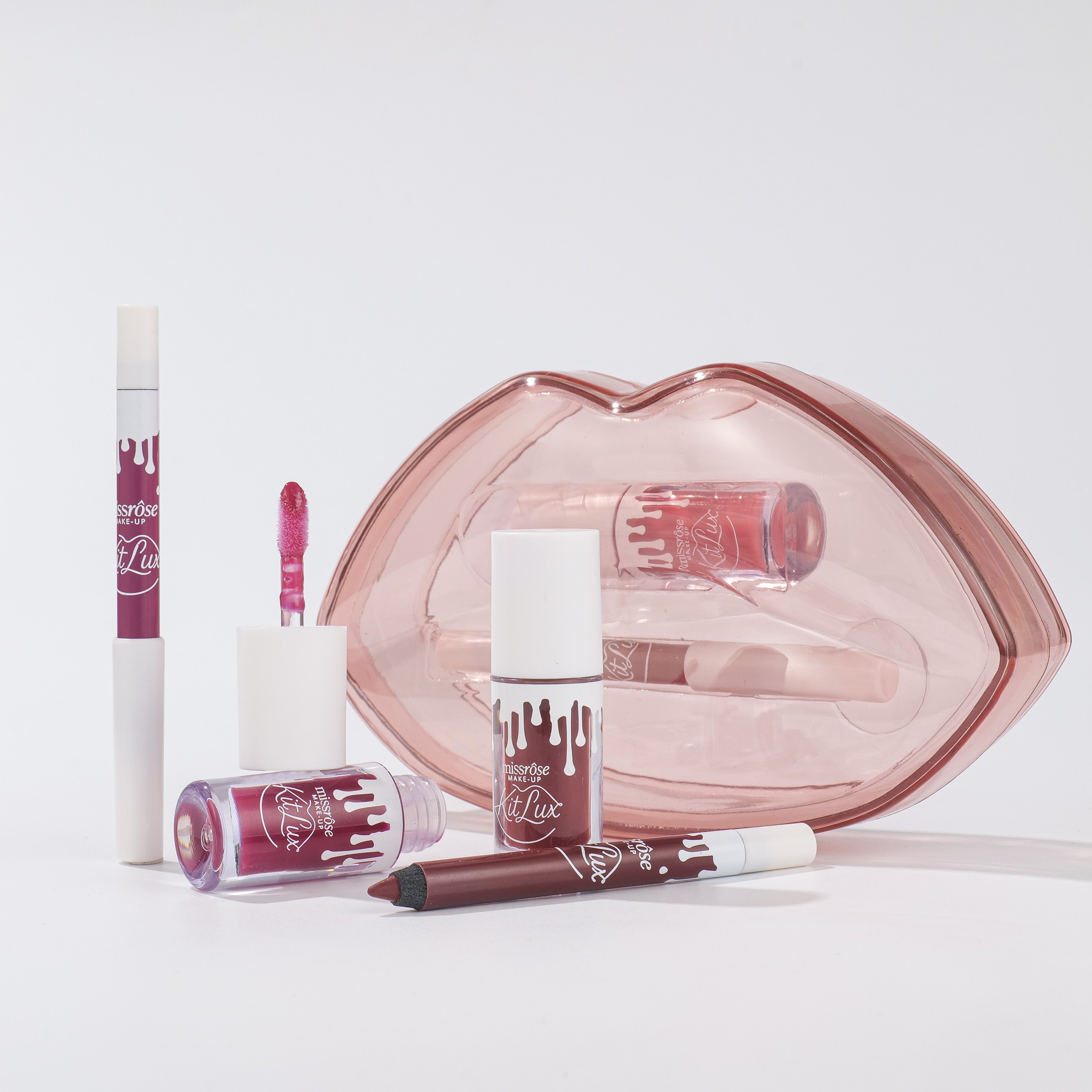 Kit Lip Gloss e Lápis Lábial - Miss Rôse - Miss Rôse Brasil