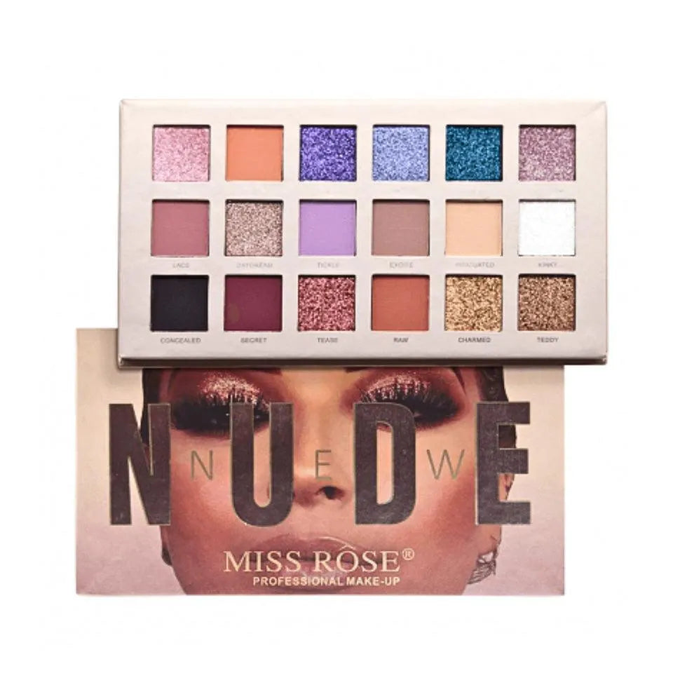 Paleta de Sombras New Nude 18 Cores Miss Rôse - Miss Rôse Brasil