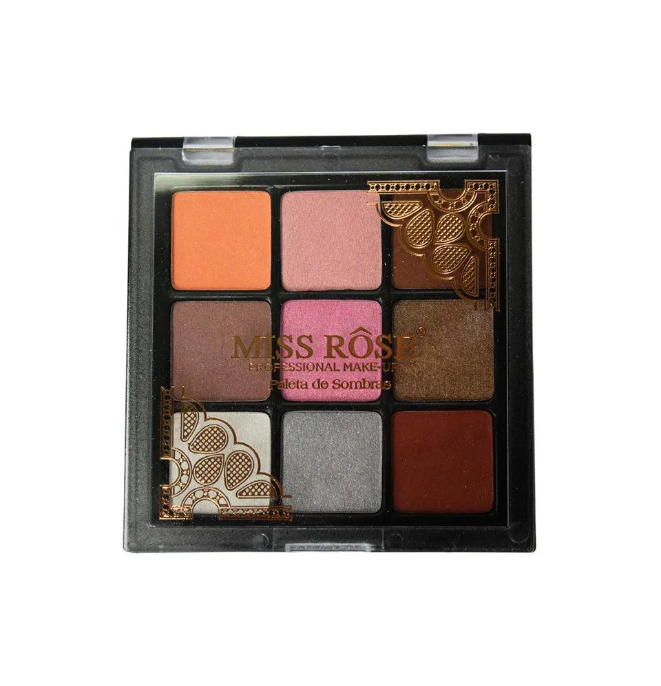 Paleta de Sombras 9 cores Renda cor 2 Miss Rôse - Miss Rôse Brasil