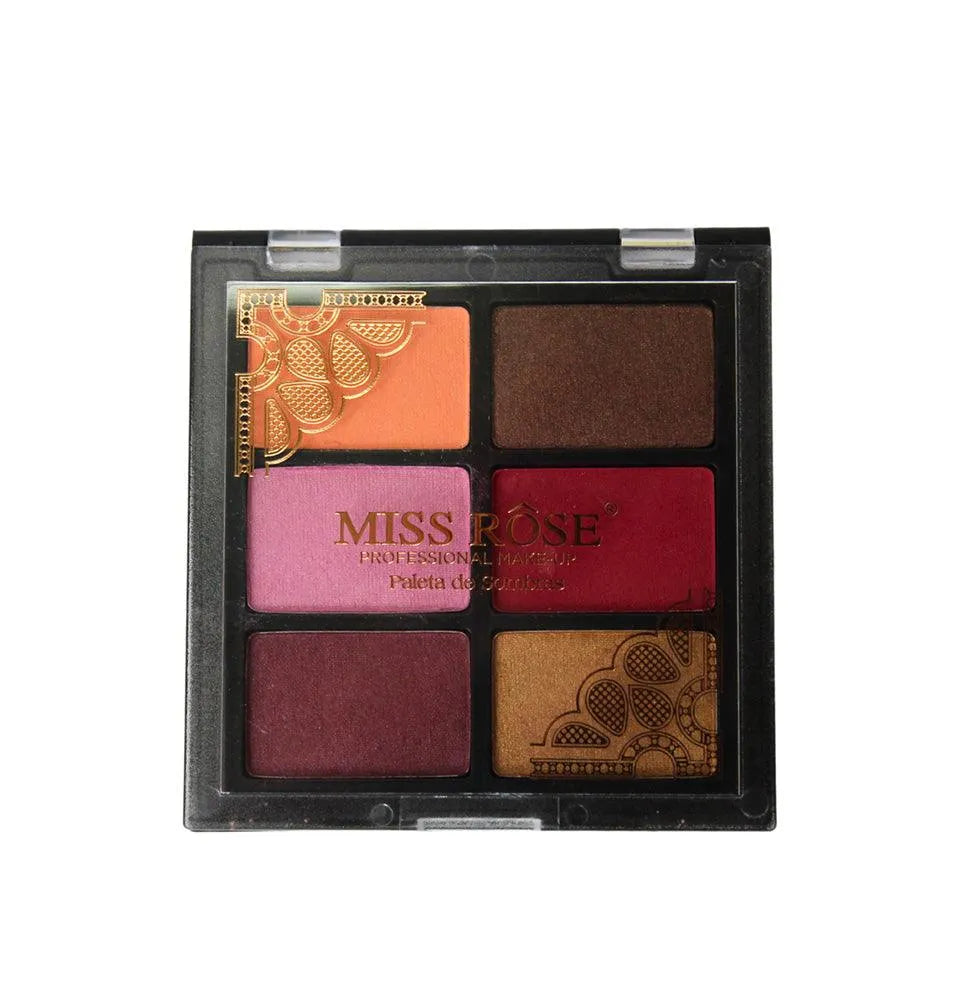 Paleta de Sombras 6 cores Renda cor 2 Miss Rôse - Miss Rôse Brasil