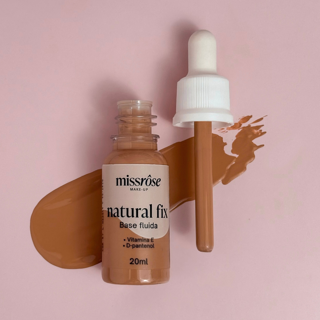 Base Fluída Natural Fix - Miss Rôse - Miss Rôse Brasil