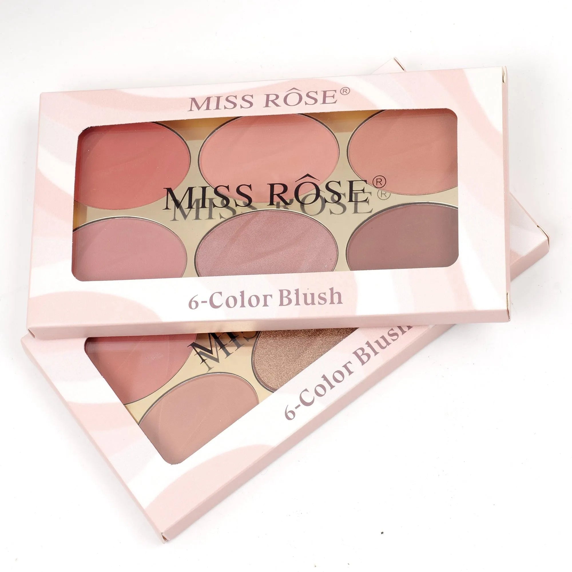 Paleta Color Blush 6 Cores Miss Rôse - Miss Rôse Brasil